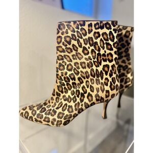 manolo blahnik Leopard boots Sz 39